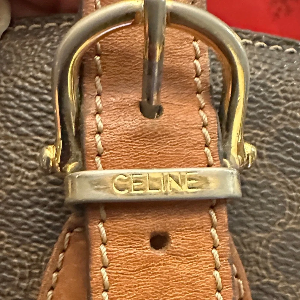 Celine Macadam Brown and Tan Leather Tote. Excellent condition! - Picture 3 of 13